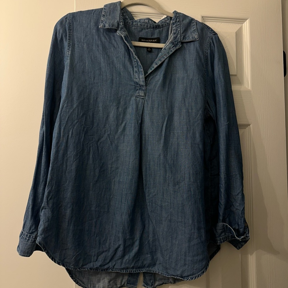Chambray denim top